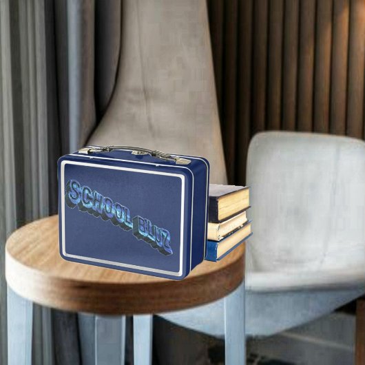 School Bluz-3DII Metal Lunchbox