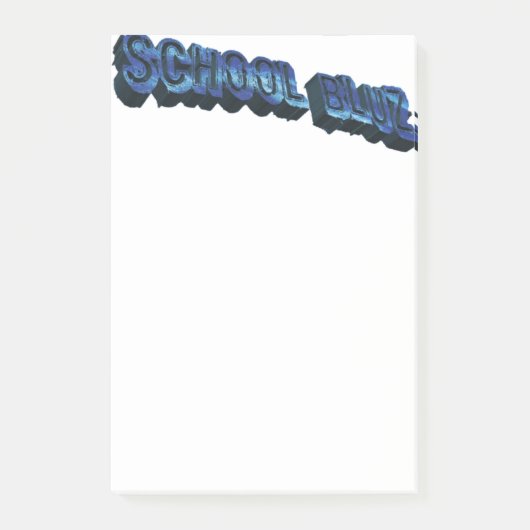 School Bluz-3DII Post-it Klebezettel (Vorderseite)