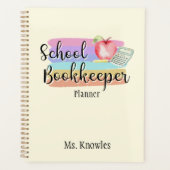 School Bookkeeper Colorful Planner Planer (Vorderseite)