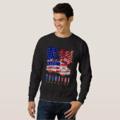 School Bus 4th Of July American Flag Fireworks Dr Sweatshirt (Vorne ganz)