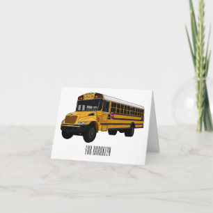 School bus cartoon illustration karte