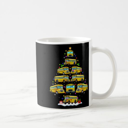 School Bus Christmas Tree Funny Santa Bus Driver P Kaffeetasse (Rechts)