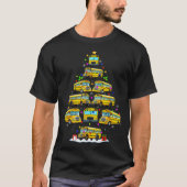 School Bus Christmas Tree Funny Santa Bus Driver P T-Shirt (Vorderseite)