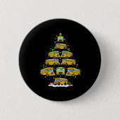 School Bus Christmas Tree Lights Bus Driver Xmas P Button (Vorderseite)