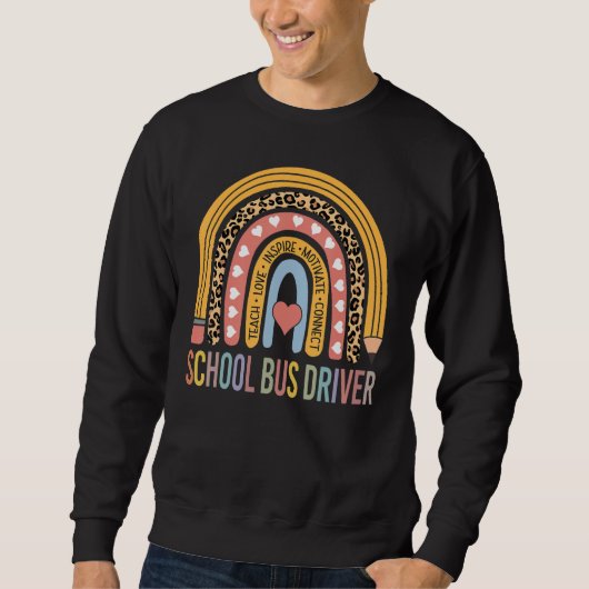 School Bus Driver 100th Day Of School Funny Bus Dr Sweatshirt (Vorderseite)