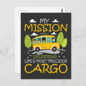 School Bus Driver Humor Gift Bus Driving Postkarte (Vorne/Hinten)