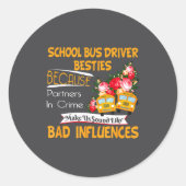 School Bus Driver Ies  Runder Aufkleber (Vorderseite)