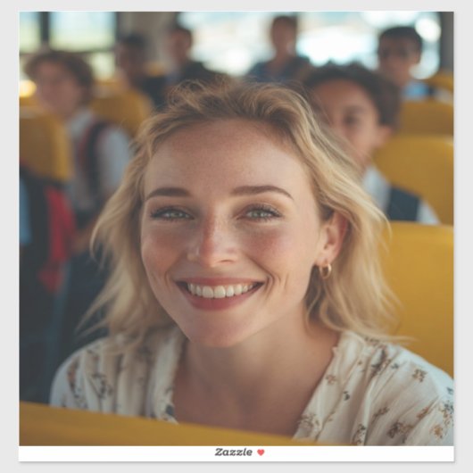 School Bus Driver Photo Customize Aufkleber (Blatt)