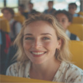 School Bus Driver Photo Customize Aufkleber (Vorderseite)