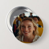 School Bus Driver Photo Customize Button (Vorne & Hinten)