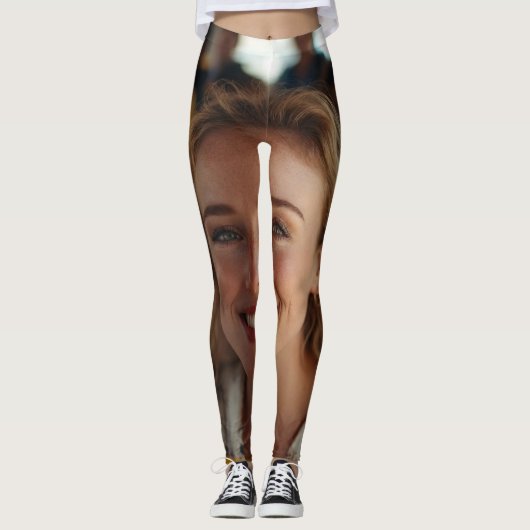 School Bus Driver Photo Customize Leggings (Vorderseite)