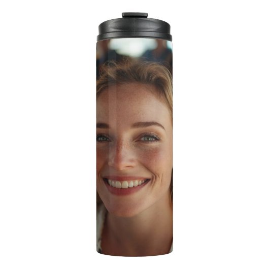 School Bus Driver Photo Customize Thermosbecher (Vorderseite)