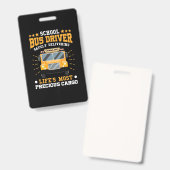 School Bus Driver Safely Delivering Ausweis (Vorder- & Rückseite)