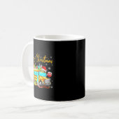 School Bus Driver Santa Hat Merry Christmas Tree M Kaffeetasse (Vorderseite Links)