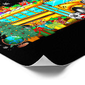 School Bus Driver Santa Hat Merry Christmas Tree M Poster (Ecke)