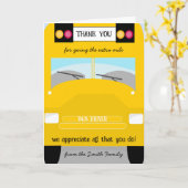 school Bus driver thank you gift volunteer Karte (Gelbe Blume)