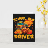 School Bus Driver Turkey Thanksgiving Gift Karte (Gelbe Blume)