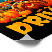 School Bus Driver Turkey Thanksgiving Gift Poster (Ecke)