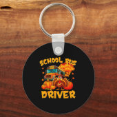 School Bus Driver Turkey Thanksgiving Gift Schlüsselanhänger (Vorderseite)