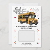 School Bus Driver Valentines Day Gift Card Holder Dankeskarte (Vorderseite)