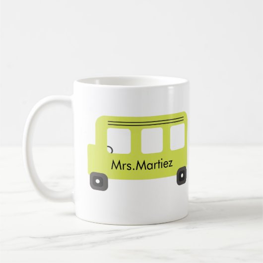 School Bus Driver Yellow Bus Teacher Kaffeetasse (Links)