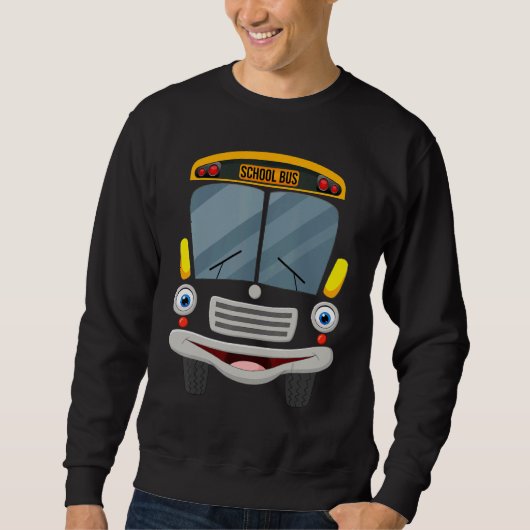 School Bus Funny Halloween Costume Front Vehicle H Sweatshirt (Vorderseite)