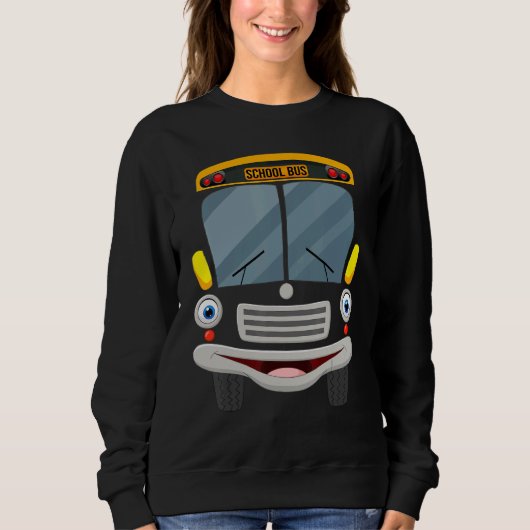 School Bus Funny Halloween Costume Front Vehicle H Sweatshirt (Vorderseite)