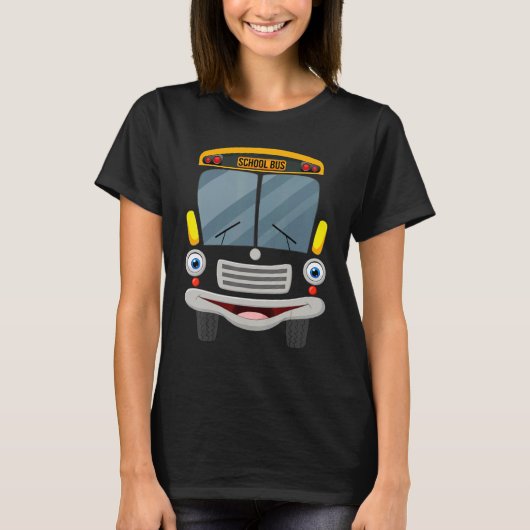 School Bus Funny Halloween Costume Front Vehicle H T-Shirt (Vorderseite)