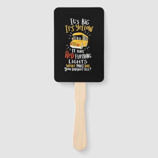 School Bus It Is Big And Yellow Fächer (Vorderseite)