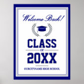 School Colors Class Reunion Welcome Poster (Vorne)