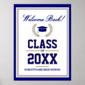 School Colors Class Reunion Welcome Poster (Vorne)