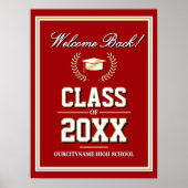 School Colors Class Reunion Welcome Poster (Vorne)