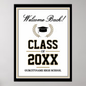 School Colors Class Reunion Welcome Poster (Vorne)