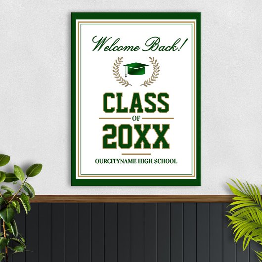 School Colors Class Reunion Welcome Poster