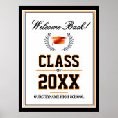 School Colors Class Reunion Welcome Poster (Vorne)