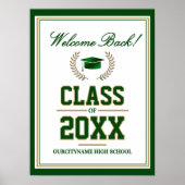 School Colors Class Reunion Welcome Poster (Vorne)