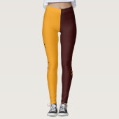 School COLORS Maroon und Gold Leggings Cheerleader (Vorderseite)