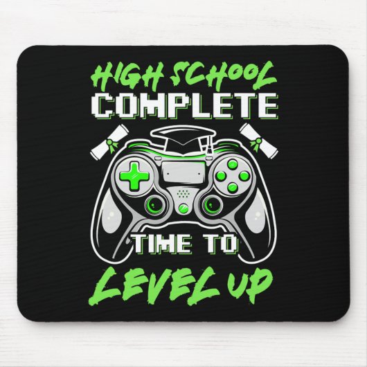 School Complete Gaming Apparel Gaming Shirt Funny Mousepad (Vorne)
