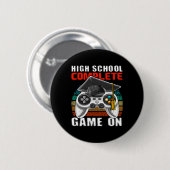 School Complete Video Game Senior Abschluss Gift Button (Vorne & Hinten)