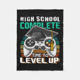 School Complete Video Game Senior Abschluss Gift Fleecedecke