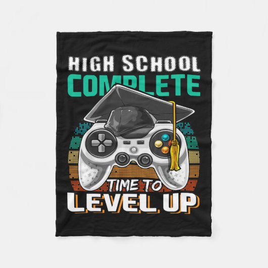 School Complete Video Game Senior Abschluss Gift Fleecedecke (Vorderseite)