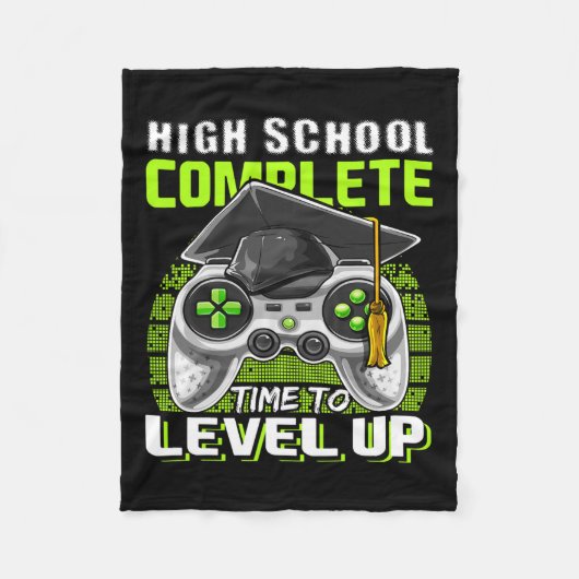 School Complete Video Game Senior Abschluss Gift Fleecedecke (Vorderseite)