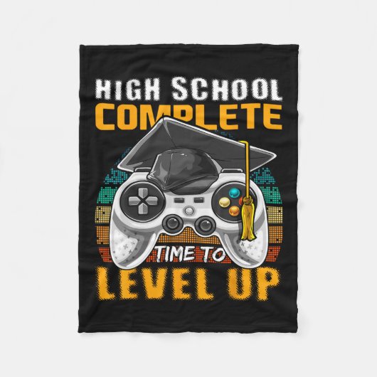 School Complete Video Game Senior Abschluss Gift Fleecedecke (Vorderseite)