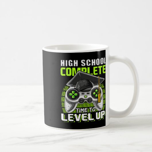 School Complete Video Game Senior Abschluss Gift Kaffeetasse (Rechts)