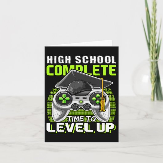 School Complete Video Game Senior Abschluss Gift Karte (Vorderseite)