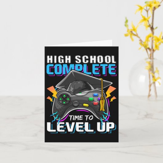 School Complete Video Game Senior Abschluss Gift Karte (Gelbe Blume)