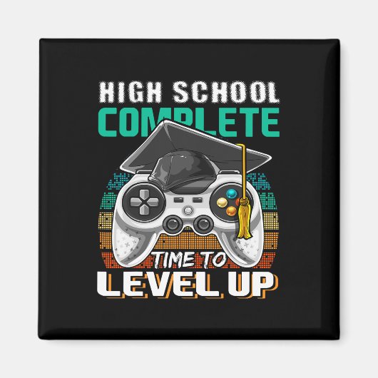 School Complete Video Game Senior Abschluss Gift Magnet (Vorne)