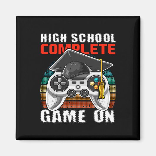School Complete Video Game Senior Abschluss Gift Magnet (Vorne)