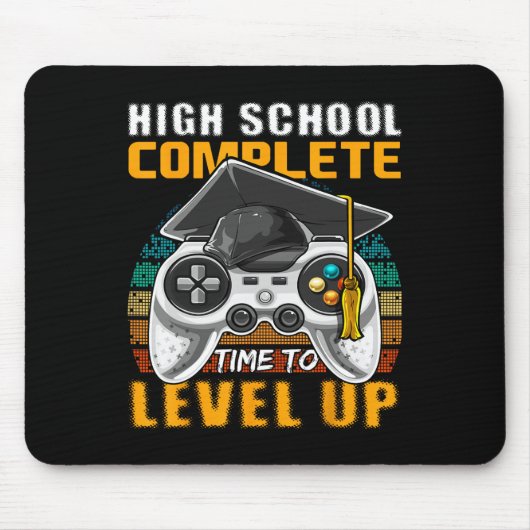 School Complete Video Game Senior Abschluss Gift Mousepad (Vorne)