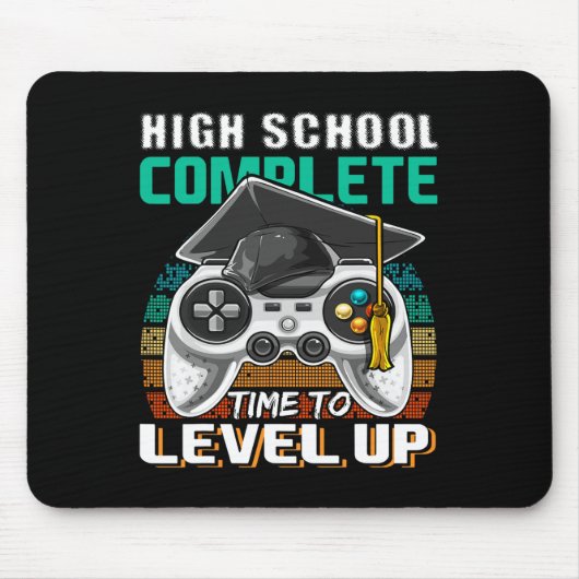 School Complete Video Game Senior Abschluss Gift Mousepad (Vorne)